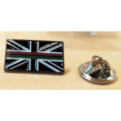 "Thin Red, Green & Blue Line" Pin Badge