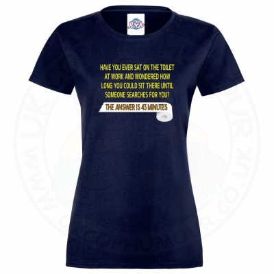 Ladies TOILET SEARCH  T-Shirt - Navy, 18