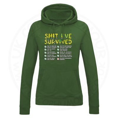 Ladies Ive Survived Hoodie - Bottle Green, 18