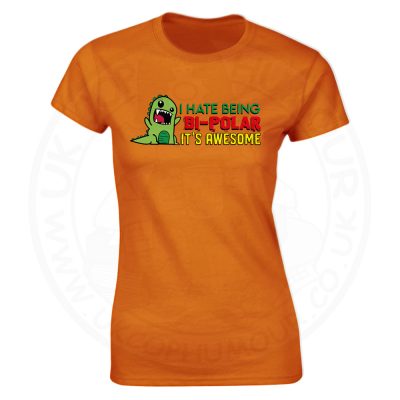 Ladies Bi-Polar T-Shirt - Orange, 18